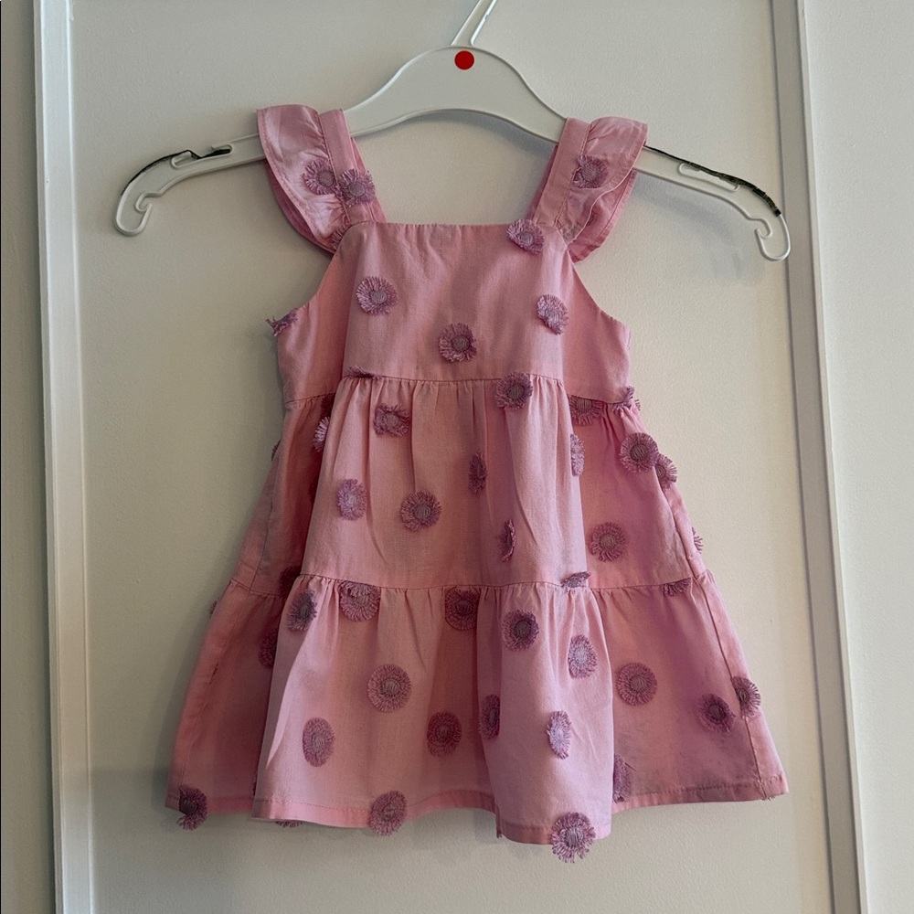 Zara Pink Baby Dress sz 12-18 like new